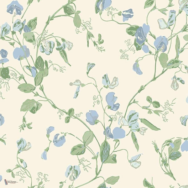 Sweet Pea wallpaper in Cerulean Sky & Sku van Cole & Son