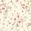 Sweet Pea wallpaper in Coral & Olive van Cole & Son
