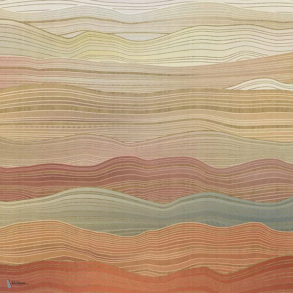 Auric Waves wallpaper in Gold by Tecnografica — colour swatch