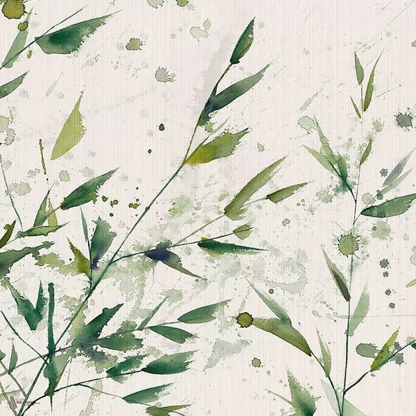 Bamboom wallpaper in Green by Tecnografica — colour swatch