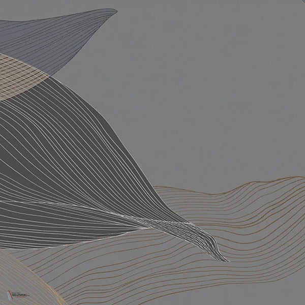 Canyon Flow behang in Grey Mud van Tecnografica — kleurstaal
