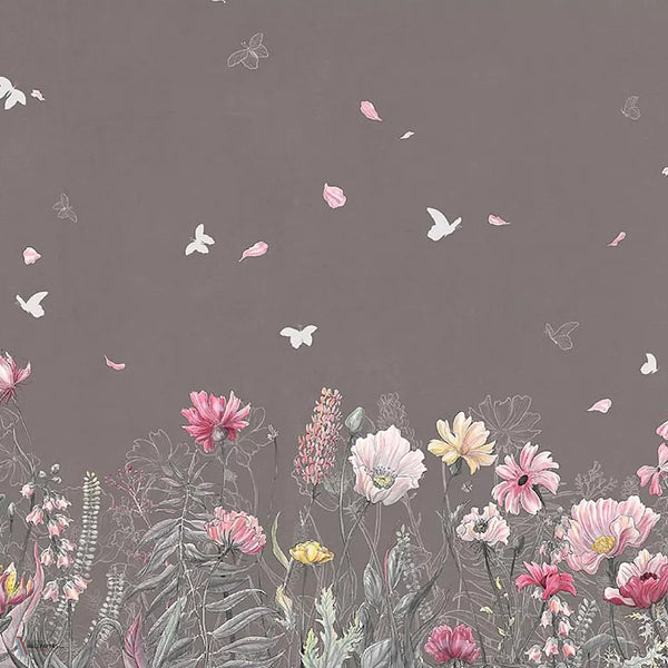 Eden behang in Pewter van Tecnografica — kleurstaal