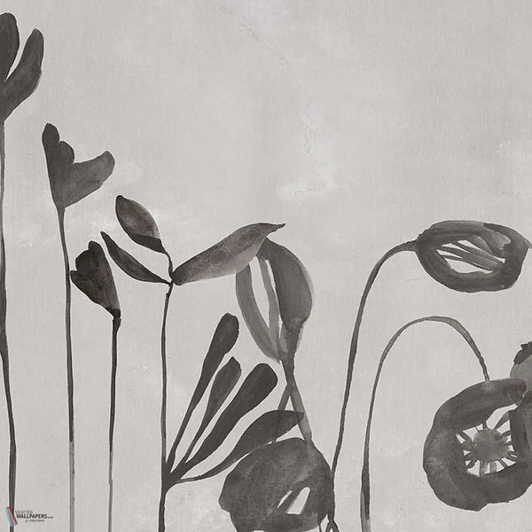 Fleurs Tapete in Black von Tecnografica — Farbmuster