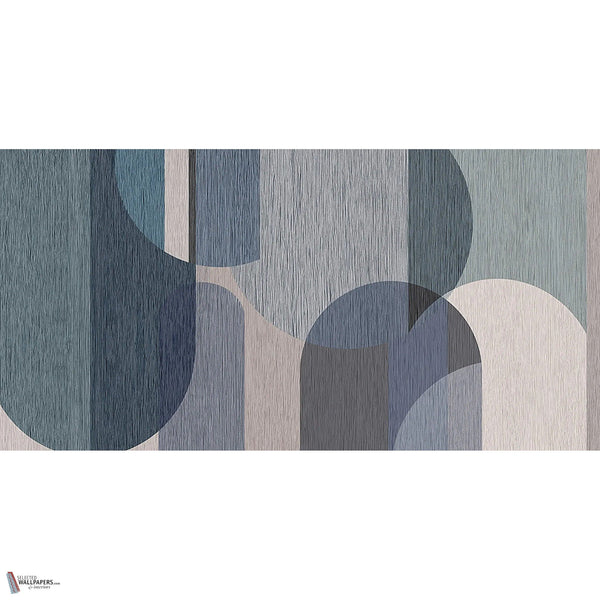 Geometric Wool wallpaper in Blue A by Tecnografica — full design