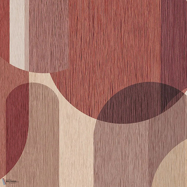 Geometric Wool wallpaper in Red Soil A by Tecnografica — colour swatch