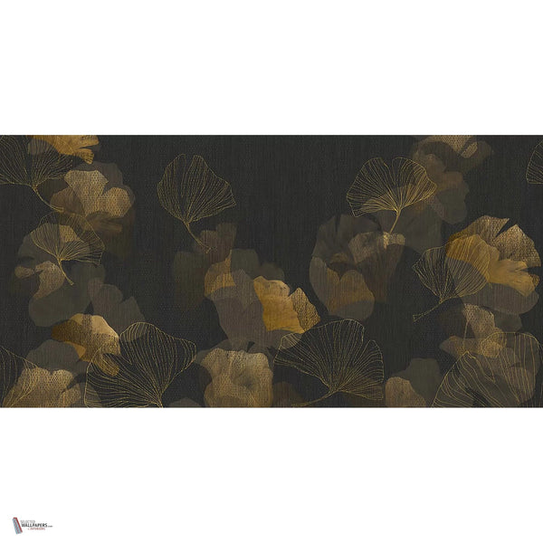 Ginko behang in Black van Tecnografica — volledig ontwerp