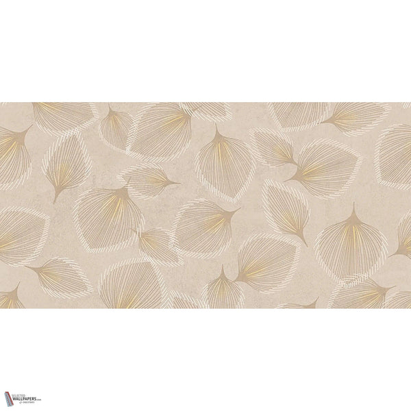 Herbarium wallpaper in Flax by Tecnografica — full design