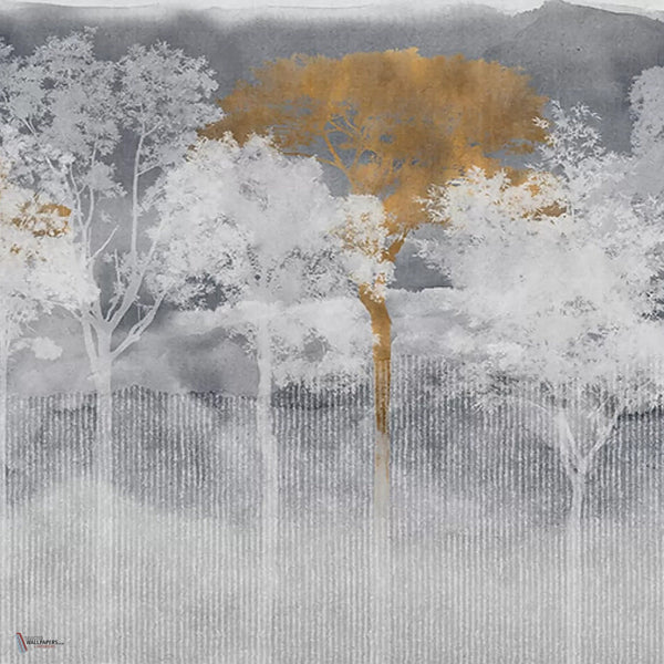 Japan Forest behang in Night van Tecnografica — kleurstaal