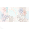 Kauai Flowers behang in Pastel van Tecnografica — volledig ontwerp