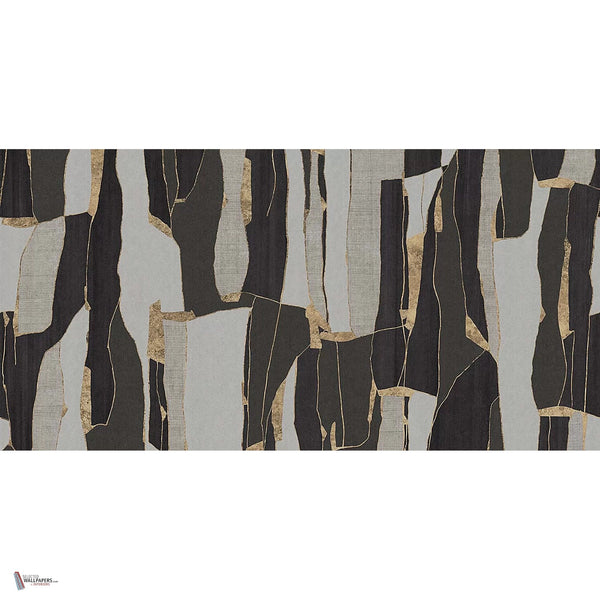 Kintsugi behang in Black van Tecnografica — volledig ontwerp