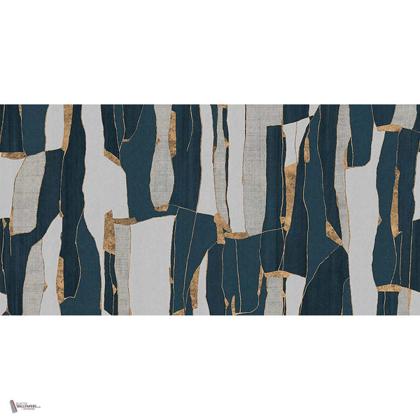 Kintsugi behang in Blue van Tecnografica — volledig ontwerp