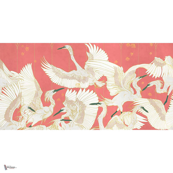 La Danse Tapete in Strong Coral von Tecnografica — Gesamtdesign