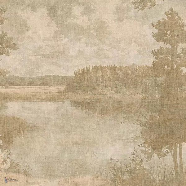Love Poems behang in Ochre van Tecnografica — kleurstaal