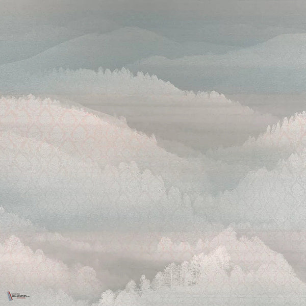 Mandragola behang in Foggy Blue van Tecnografica — kleurstaal