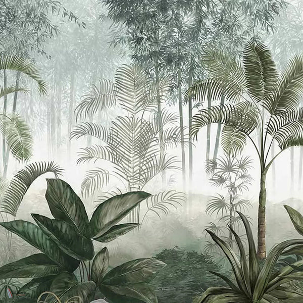 Morgan behang in Moss White Sky A van Tecnografica — kleurstaal