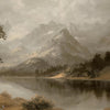 Mountain Serenity behang in Vintage van Tecnografica — kleurstaal