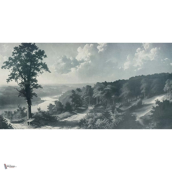 Out of the Woods behang in Blue B van Tecnografica — volledig ontwerp