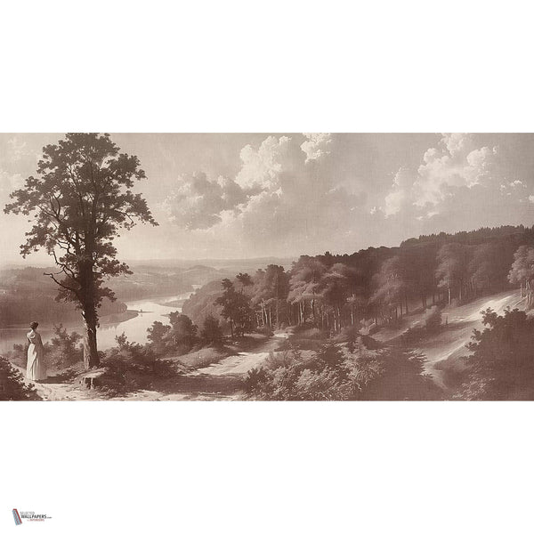 Out of the Woods behang in Rose A van Tecnografica — volledig ontwerp