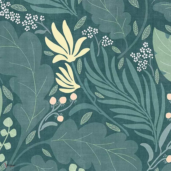 Paloma behang in Green A van Tecnografica — kleurstaal