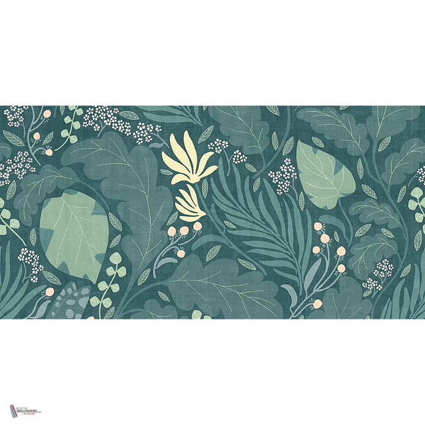 Paloma behang in Green A van Tecnografica — volledig ontwerp