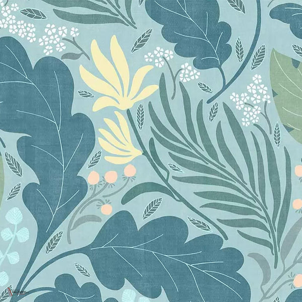 Paloma behang in Turquoise A van Tecnografica — kleurstaal