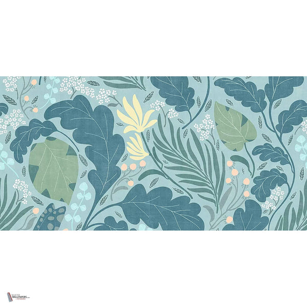Paloma behang in Turquoise A van Tecnografica — volledig ontwerp
