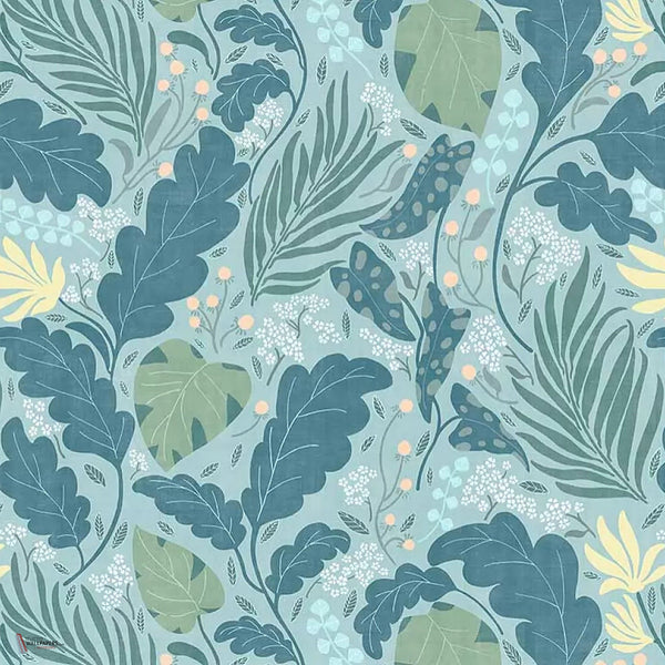 Paloma behang in Turquoise B van Tecnografica — kleurstaal