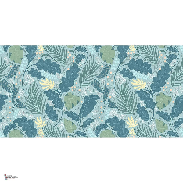 Paloma behang in Turquoise B van Tecnografica — volledig ontwerp