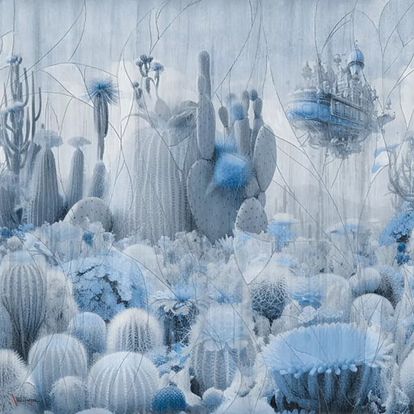Peyote behang in Blue van Tecnografica — kleurstaal