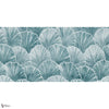 Plissé wallpaper in Aqua by Tecnografica — full design