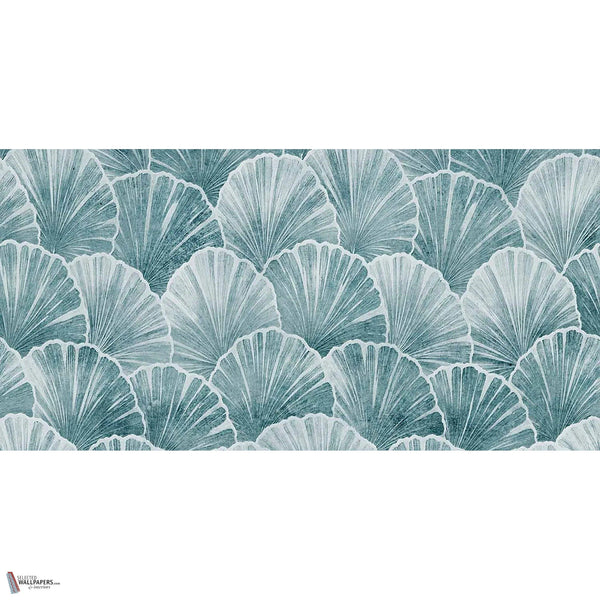 Plissé wallpaper in Aqua by Tecnografica — full design