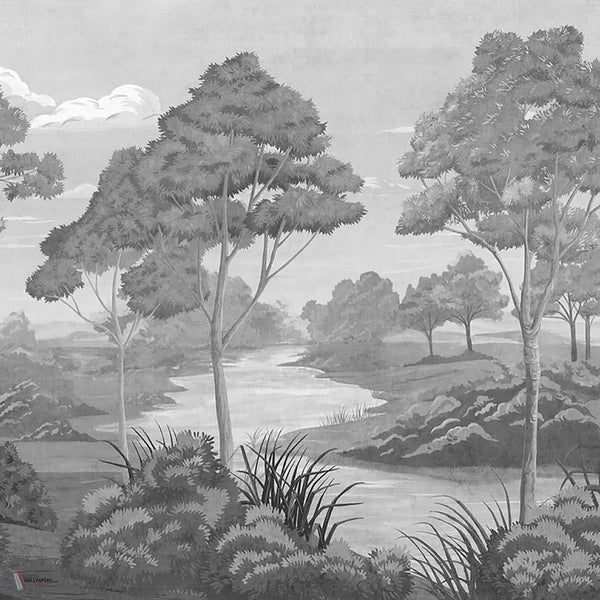 Promenade Tapete in Grey von Tecnografica — Farbmuster