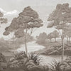 Promenade Tapete in Sepia von Tecnografica — Farbmuster