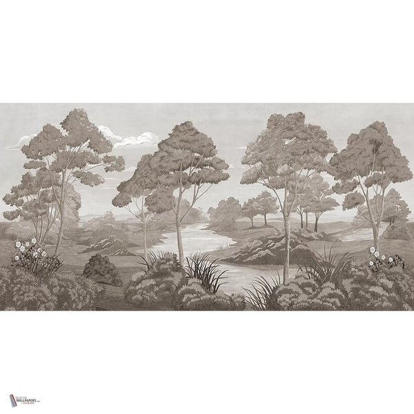 Promenade Tapete in Sepia von Tecnografica — Gesamtdesign