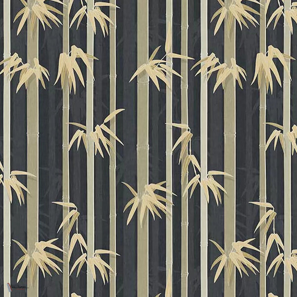 Sagano behang in Black van Tecnografica — kleurstaal