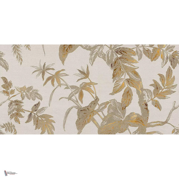 Textile Grove behang in Golden Beige van Tecnografica — volledig ontwerp