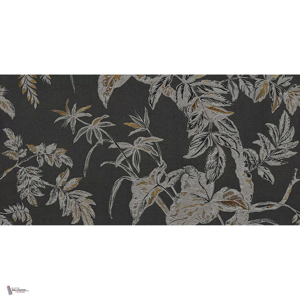 Textile Grove behang in Golden Black van Tecnografica — volledig ontwerp