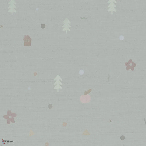 Tiny Tales wallpaper in Sage by Tecnografica — colour swatch