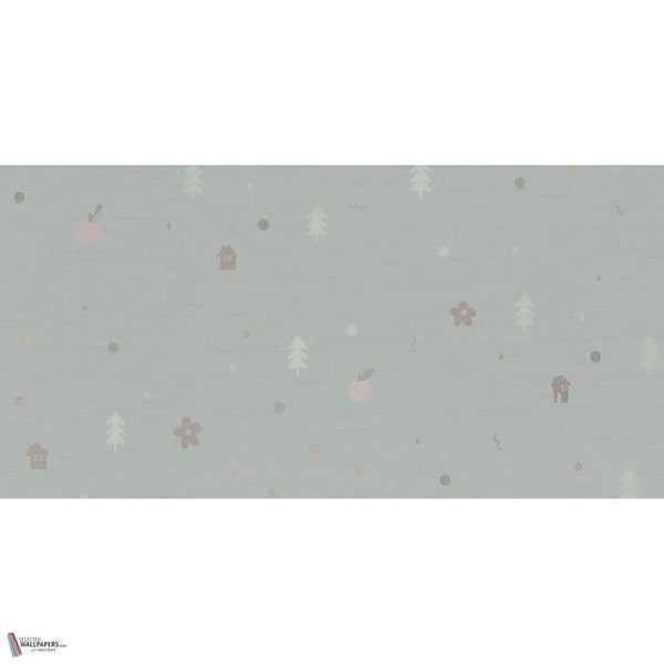 Tiny Tales wallpaper in Sage by Tecnografica — full design