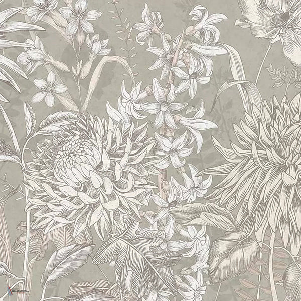Wildflowers wallpaper in Sage by Tecnografica — colour swatch