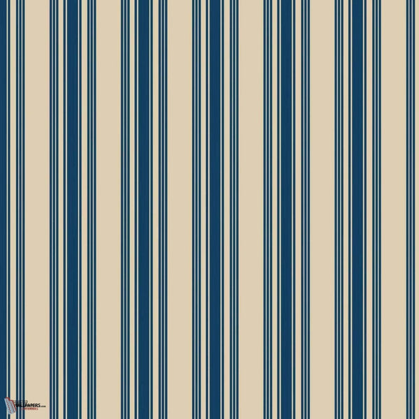 Tented Stripe behang in Extra Blue van Farrow & Ball