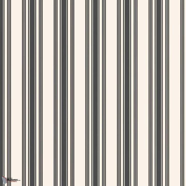Tented Stripe behang in Off Black van Farrow & Ball