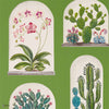 Terrariums wallpaper in Green/Multi van Sanderson