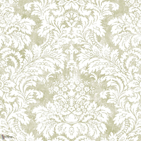 Damask wallpaper in Vanilla Custard by Texam