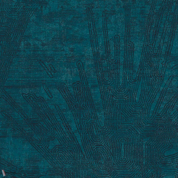 Flowers Tapete in Blue von Texam