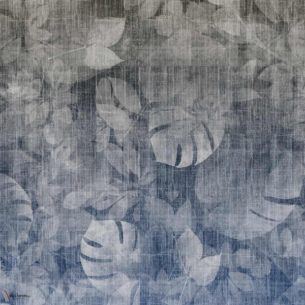 Transition Tropic papel pintado en Anthracite/Blue de Texam