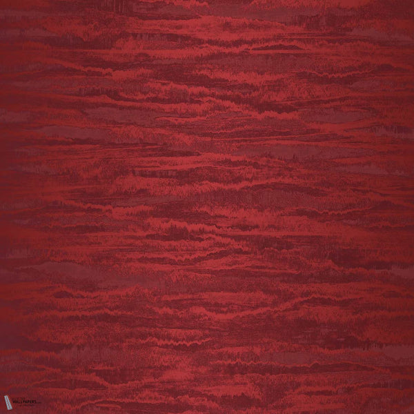 Waves papier peint en Aubergine de Texam