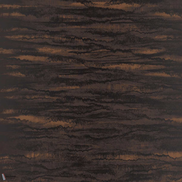 Waves papier peint en Brown de Texam