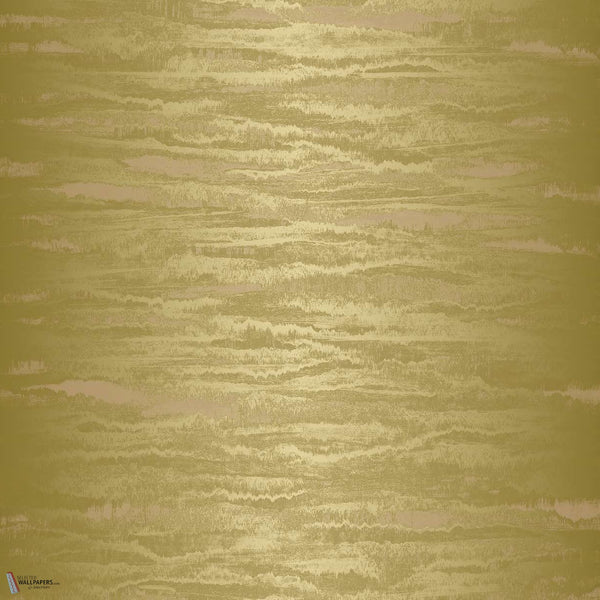 Waves papier peint en Gold de Texam