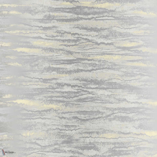 Waves papier peint en Warm Grey de Texam